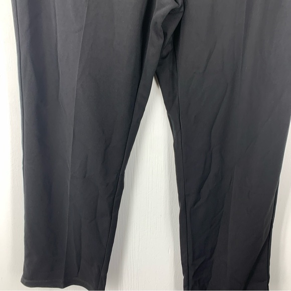Susan Graver Womens XL Pull On Pants Elastic Waist Ponte Straight Leg Black - Picture 2 of 9